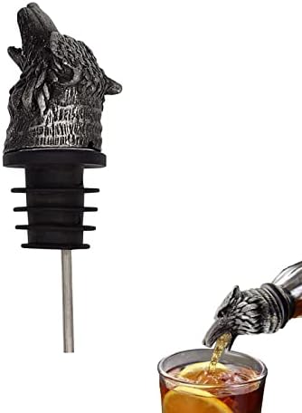 Wine Aerator Pourer Stainless Steel Wine Bottle Pourer & Stopper, Wolf