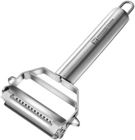 Wagensteiger Stainless Steel Potato Peeler with Extra-Wide Peeling Blade, Great for Large Vegetables (1611)
