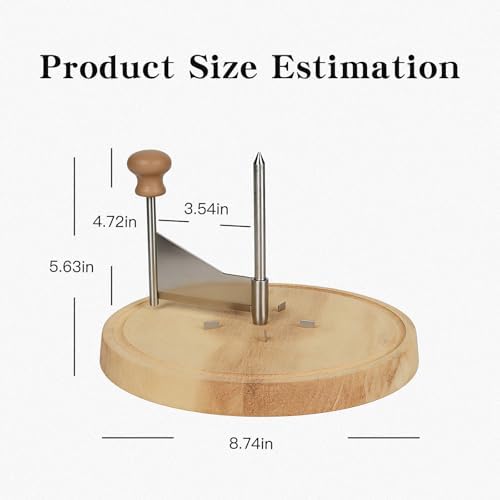 Cheese Curler Wheel with Wooden Board – Ideal Cheese Slicer Tool for Charcuterie Boards, Wine Evenings, Dinner Gatherings, Creates Perfect Petals and Curls