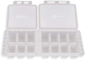 IceTopper Ice Cube Tray with 2 Attached Lids - Easy Release Ice Cube Molds, 14 Cubes per Tray, Stackable & Dishwasher Safe, 100% Food Grade, BPA Free & Recyclable Original