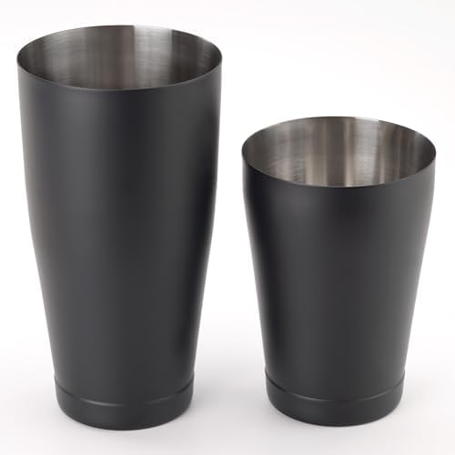 Barfly Shaker Cocktail Tin, Set (18 oz and 28 oz), Matte Black