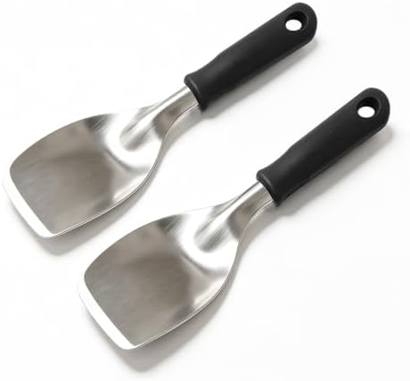 Heavy Duty Flat Ice Cream Spade Scoop with Plastic Handle 2 Pack