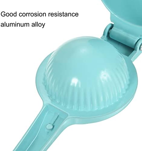 uxcell Manual Hand Squeezer, Aluminium Alloy Lemon Orange Citrus Juicer Suitable for Lemon, Watermelon, Orange, Pomegranate, Cucumber - Blue