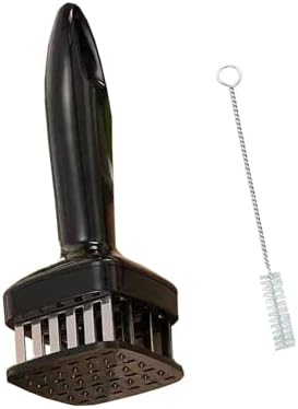 5.5 * 17CM Meat Tenderizer,Steak Tenderizer,Chef Meat Tools,304 Stainless Steel Needle(Black,1PCS)