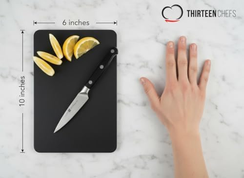 10x6 Inch Small Cutting Board and Bar Board, Black Plastic for Restaurants
