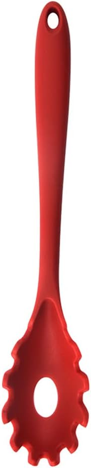 Magik 1-2 Pack Silicone Pasta Fork Heat Resistant Noodle Spaghetti Server Spoon (Red, 1 Pack)