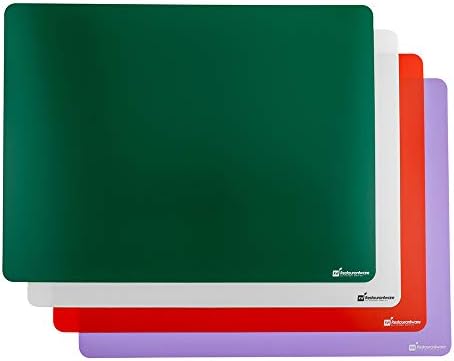 RW Base 24 Inch x 18 Inch Flexible Cutting Boards, 1 Includes 4 Mats Cutting Mats For Cooking - Dishwashable, Assorted Colors, Plastic Cutting Board Set, For Kitchen, - Restaurantware