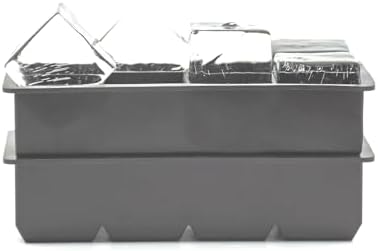 Bangp Large Ice Cube Trays 2 Pack,Big Ice Cube Molds with Removable Lids,Easy Release and Stackable Silicone Ice Cube Tray,Make 16 Big Square Ice Cubes for Whiskey,Cocktails