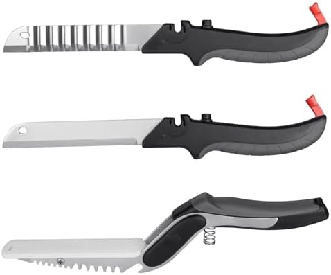 2-in-1 Kitchen Scissors with Replaceable Straight & Wavy Blades, Multi-Functional Kitchen Shears with Integrated Cutting Board, Safety Lock & Dishwasher Safe for Food, cheese, Salad, Fruit