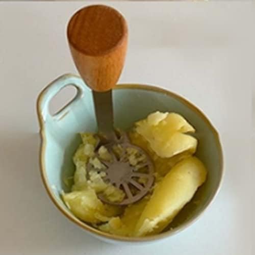 Potato Masher, 304 Stainless Steel Masher Potato Masher Ricer with Handle Metal Masher Kitchen Tool for Pressing Mashed Potatoes, Fruits Puree and Vegetables Puree