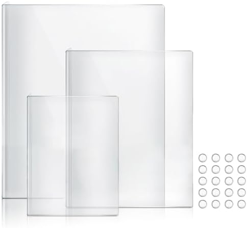 3-Piece Acrylic Cutting Board Set with Counter Lip, 3 Sizes (17.5x13.5/16x12/11.5x7.5Inch) for Kitchen Countertops, Non-Slip Durable Clear Countertop Protector, Ideal for Home Decor Housewarming Gifts