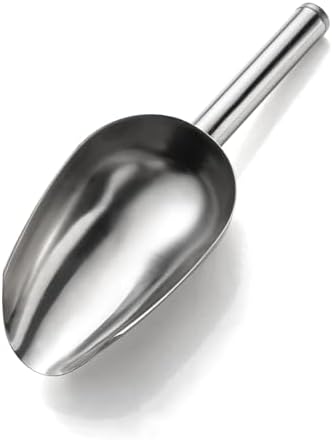 Ice Cube Scoop Cast Aluminum Shovel Scoops Kitchen Utility Scoops Set, Ice Scooper for Ice Maker Freezer Coffee Bean Food Candy Flour Popcorn Rust Free 6 oz ﻿