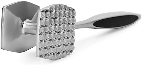 Aliglow Meat Tenderizer Hammer Tool Pounder For Tenderizing Steak Beef Poultry, Heavy Duty Dual-Sided Mallet with Soft Grip Handle - Multifunctional Kitchen Beater for Chicken,Fish, Baking