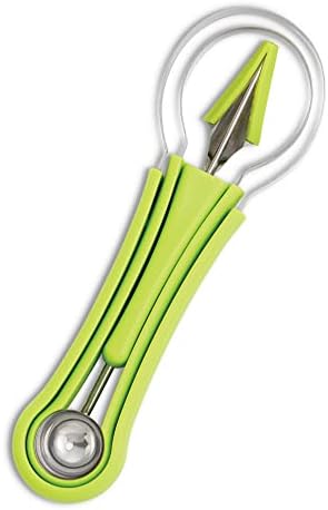 HIC Kitchen 4-in-1 Fruit Tool Set, Stainless Steel Blades