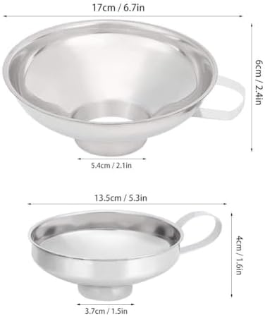 Canning Funnel Set, 2 Sizes Wide Mouth Stainless Steel