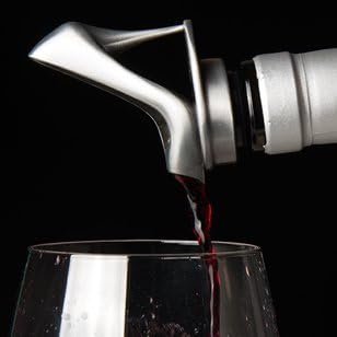 Stainless Steel Shoe Wine Aerator Pourer - Deluxe Decanter Spout for Robust Red and White Wine - Pour Amore Bottle Pourer/Stopper & Air Diffuser by Chris's Stuff