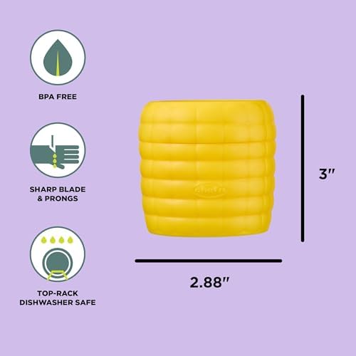 Chef’n Cob Plus Corn Stripper and Peeler for Corn on the Cob, Built-In Safety Pusher
