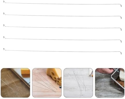 STOBAZA 10pcs Cheese Slicer Wire Replacement 5.5 Inch Cheese Cutter Stainless Steel Cheese Wire Pie Slicers for Home Restaurant Kitchen Cutting Supplies