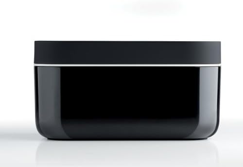 Lékué Ice Box | Black | Ice Cube Tray For Freezer With Lid & Bin | Made With 100 Percent Platinum Silicone | Elegant And Retro Style Ice Cubes | For Cocktails, Ice Tea & Coffee And More |