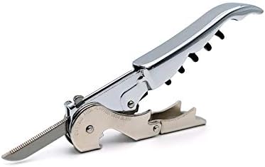Pulltap's Genuine Slider 900 Waiter's Corkscrew – Double-Hinged Wine Key with Sliding Foil Cutter – Patented Design – Made in Spain – Cromado (Chrome)