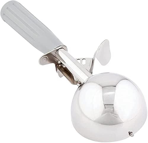 4 Oz Portion Scoop Ice Cream Disher with Trigger Release, Stainless Steel Cookie Scoops for Portion Control, Scoop Cookie Dough, Cupcake Batter; Half Cup Scoops for Baking