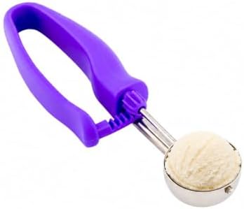 Restaurantware Portion Control Scoop 1 Stainless Steel 0.8 Ounce Ambidextrous Handle Serving Scoop, Purple Color-Coded Commercial Kitchen Baking Tool For Cookie Dough Or Mashed Potatoes
