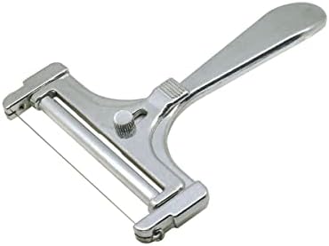 Fackelmann 45861 Aluminium Sliced Cheese Cutter with Roller and Cutting Wire, Cheese Slicer, Portioner, Cheese Cutter, Cookware, Aluminium, Grey, 15 cm