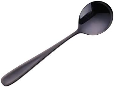 Buyer Star Bouillon Spoon Sets, 7-Inch Round Soup Spoons, Stainless Steel Finished Table Dinner Spoons