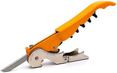 Pulltap's Genuine Slider 900 Waiter's Corkscrew – Double-Hinged Wine Key with Sliding Foil Cutter – Patented Design – Made in Spain – Amarillo (Yellow)