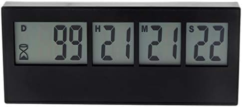 Timer Digital 999 Days Countdown Clock Timer Magnetic Backing for Vacation Retirement Wedding Lab Kitchen Project Meeting, Black