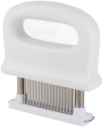 Stainless Steel Meat Tenderizer Needle, 48 Pin Ergonomics Meat Tenderizer Tool Steak Perforator Chicken Tenderizer Meat Hammer Mallet for Chicken, Beef, Pork