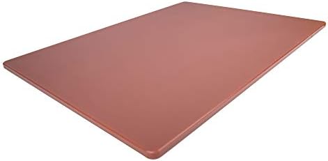 Thirteen Chefs Extra Large 24 x 18 Brown Cutting Board - 1/2" Thick HDPE Plastic for Cooked Meat, NSF Professional Grade for Restaurant Kitchens