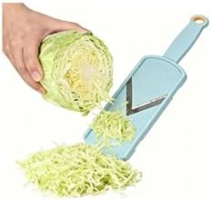 Japanese Handheld Mandoline Slicer – Green Cabbage & Lettuce Shredder for Salad, Fast Thin Slicing Vegetable Cutter, Safe Grip Kitchen Gadget for Quick Prep