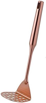 Potato Masher ，Stainless Steel Potato Ricer Press，Ergonomic Horizontal Handle &Multi-Function for Smooth Creamy Mashed Potato,Fruits,Vegetables Baby Food (large, rose gold)