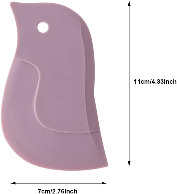 Pan Scraper Silicone Scraper, Penguin Shape Kitchen Tool Oil Plate Multifunction Scraper Bowl Scraper For Kitchen Pans, Bowls Baking Washing, Grey+Pink