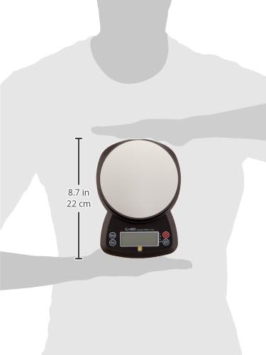 CJ-4000 Compact Digital Weigh Scale 4000g x 0.5g PCS JScale Black AC Adapter | Parts-counting mode, AC adapter included