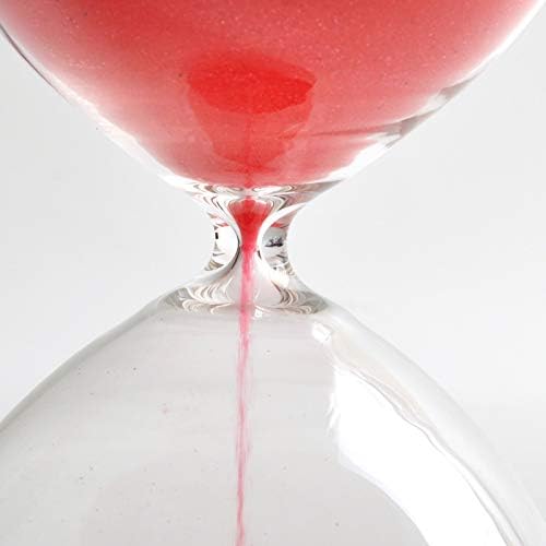 Graces Dawn Super beautiful transparent glass Hourglass Sand Timer 60 minutes with (red)