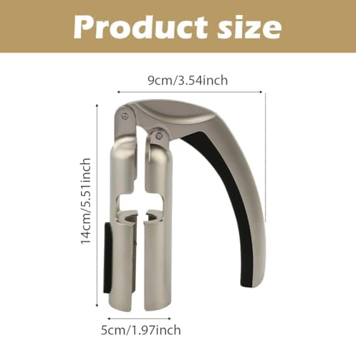Champagne Bottle Opener,Zinc Alloy Sparkling Wine Cork Puller with Non-Slip Handle and Easy Lever Action Multifunctional Bottle Opener Best Gift for Wine Lovers(COLOR:A)