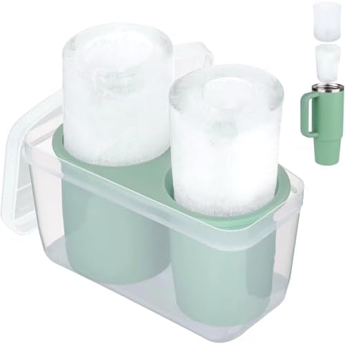 Ice Mold for Stanley Cup 30oz 40oz, Silicone Ice Tray, Eucalyptus
