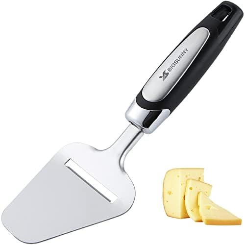 MSY BIGSUNNY Cheese Slicer, Heavy Duty Stainless Steel Cheese Plane Slicer Cheese Cutter with Non-slip Handle