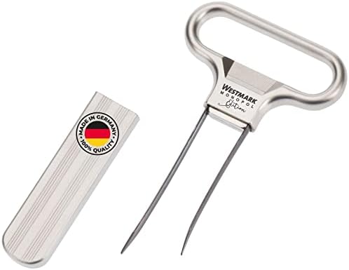 Westmark Ah-So Wine Bottle Opener – Two Prong Wine Opener & Cork Remover, German Manual Wine Cork Puller, Satin Finish, Superfine Polished