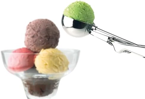 Piazza Stainless Steel Multipurpose Ice Cream Scoop,Capacity 1/30 Lt, Scoop Diameter 5.2 cm or 2 Inch