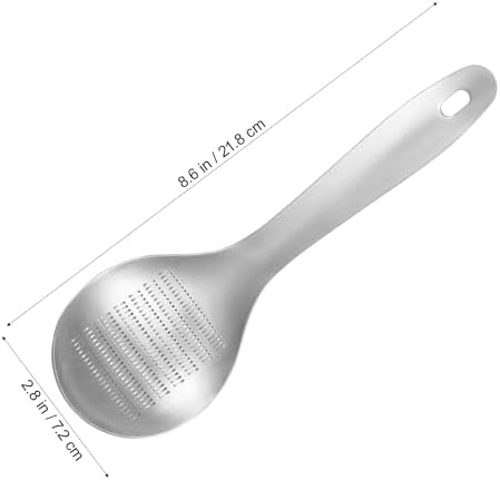 2 Pack Stainless Steel Ginger Grater Garlic Crusher Spoon Shape Kitchen Tool for Garlic Grinding, Ginger Paste, and Food Preparation