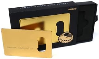 Suck UK Credit Card Bottle Opener - Beer Bottle Opener - Stocking Stuffers - Gag Gifts - Bar Tool - Novelty Gifts for Men - Ultra Thin Metal - Pocket Wallet Size - Travel Accessories - Gold Finish