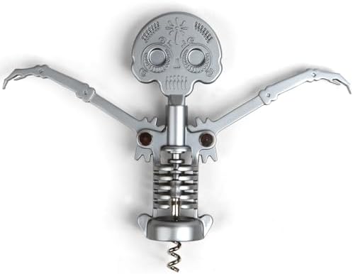 Kikkerland Day of the Dead Corkscrew, Day of Dead, Silver