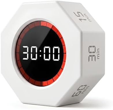 Multi-Function Electronic Timer, Learning Management - USB-C Rechargeable Flip Timer with Presets, Silent Mode & Vibration - Ideal for ADHD, Pomodoro, Classroom, Kids, Kitchen & Chess Clock