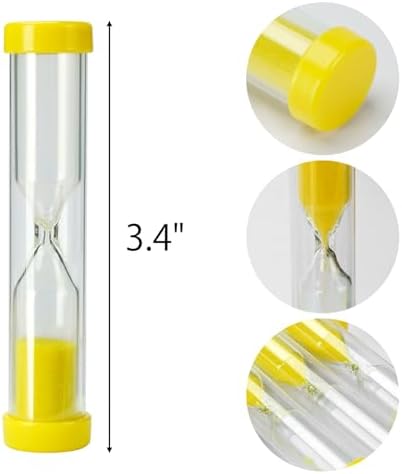PROLOSO 40 Pcs 1 Minute Sand Timers Plastic Hourglass Sandglass Sand Clock Visual Timers for Kids Children School Class Prize