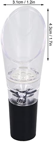 Wine Pourer, 4PCS Wine Aerator PC Decanter Bottle-Top Aerator with Pour Spout for Instant Wine Aeration in Household Party(Silver)