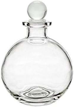 Nakpunar 8.5 oz (250 ml) Spherical Clear Glass Bottle with Round Stopper – Liquor, Oils, Wedding Favors