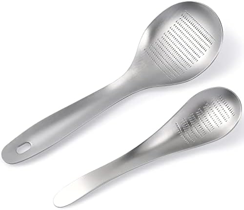 2pcs Stainless Steel Garlic Press Ginger Grater Zester Spoon Fruits Root Vegetable Zester Spoon